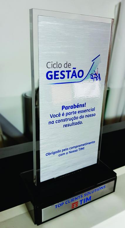 Troféu Acrílico com Impressão